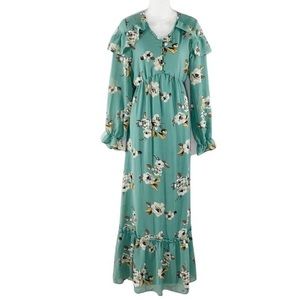 Bohme Antoniette sage floral maxi dress